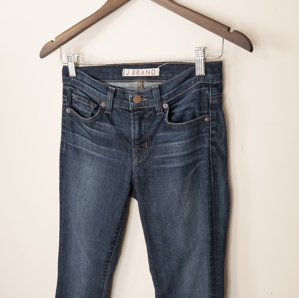 J Brand Slim bootcut Jeans y2k style Dark worn size 25 - Picture 5 of 10